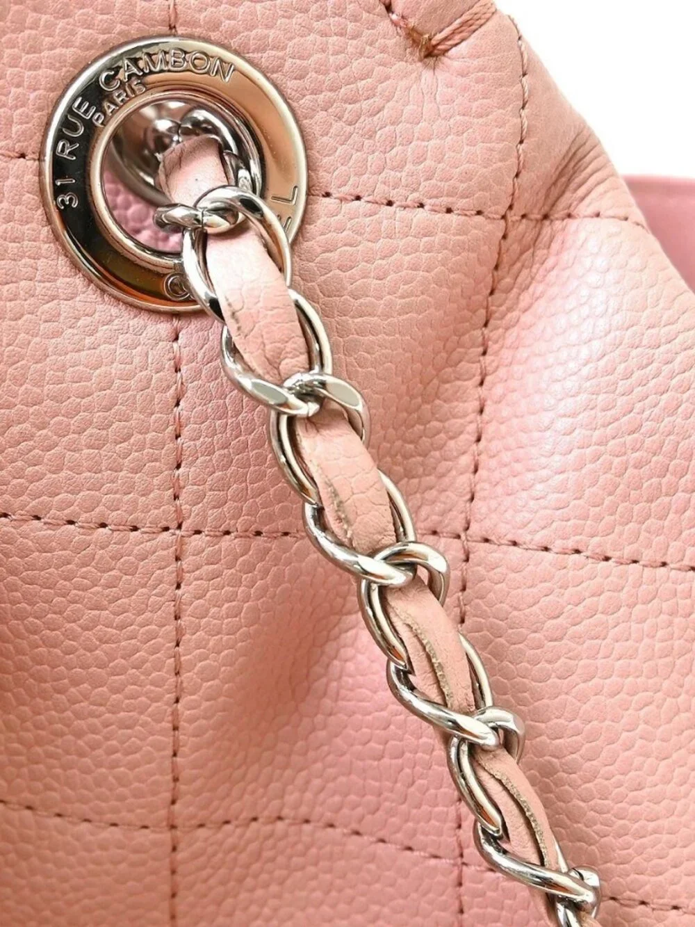 Best08 Chanel Pink Calfskin Small CC Pocket 2way Handbag Shoulder Bag TQ00257